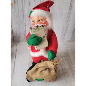 Annalee Santa Claus list 1971 good boys 16" girls list gift sack Xmas vintage